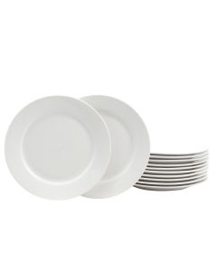 Gibson Home Noble Court 7.5 inch Dessert Plate Set in White, Set of 12