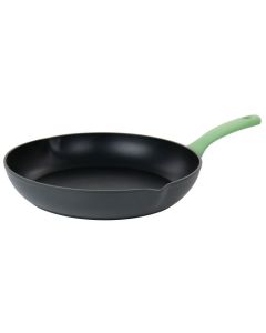 Oster Rigby 12 Inch Aluminum Nonstick Frying Pan in Green with Pouring Spouts