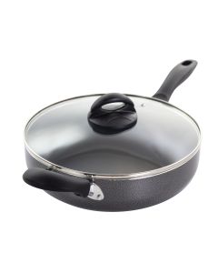 Oster Clairborne 10.25 Inch Aluminum Saut&eacute; Pan with Lid in Charcoal Grey