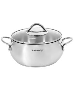 Korkmaz Tombik 2.5 Liter Stainless Steel Casserole in Polished Silver