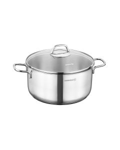 Korkmaz Perla 2 Piece 3.5 Liter Stainless Steel Casserole with Lid in Silver