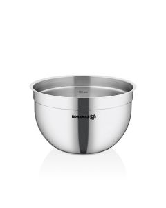 Korkmaz Gastro Proline 5.4 Quart Stainless Steel Mixing Bowl in Silver