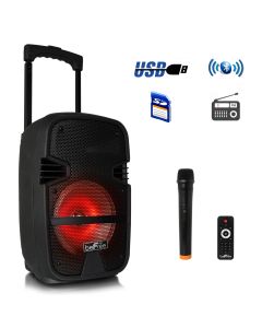 beFree Sound 8 Inch Portable Bluetooth PA Speaker System