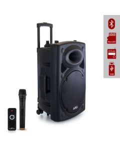 beFree Sound 15 Inch Bluetooth Powered Portable PA Party Speaker