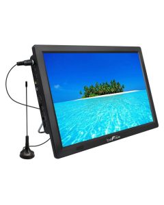 beFree Sound Portable Rechargeable 14 Inch LED TV with HDMI, SD/MMC, USB, VGA, AV In/Out and Built-in Digital Tuner in Black