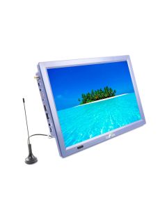 beFree Sound Portable Rechargeable 14 Inch LED TV with HDMI, SD/MMC, USB, VGA, AV In/Out and Built-in Digital Tuner in Blue