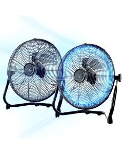 Vie Air 14 Inch Twin Pack Industrial High Velocity Heavy Duty Metal Floor Fan with 3 Speed Settings
