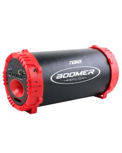 Naxa NAS-3084 BOOMER IMPULSE LED Bluetooth Boombox - Black/Red